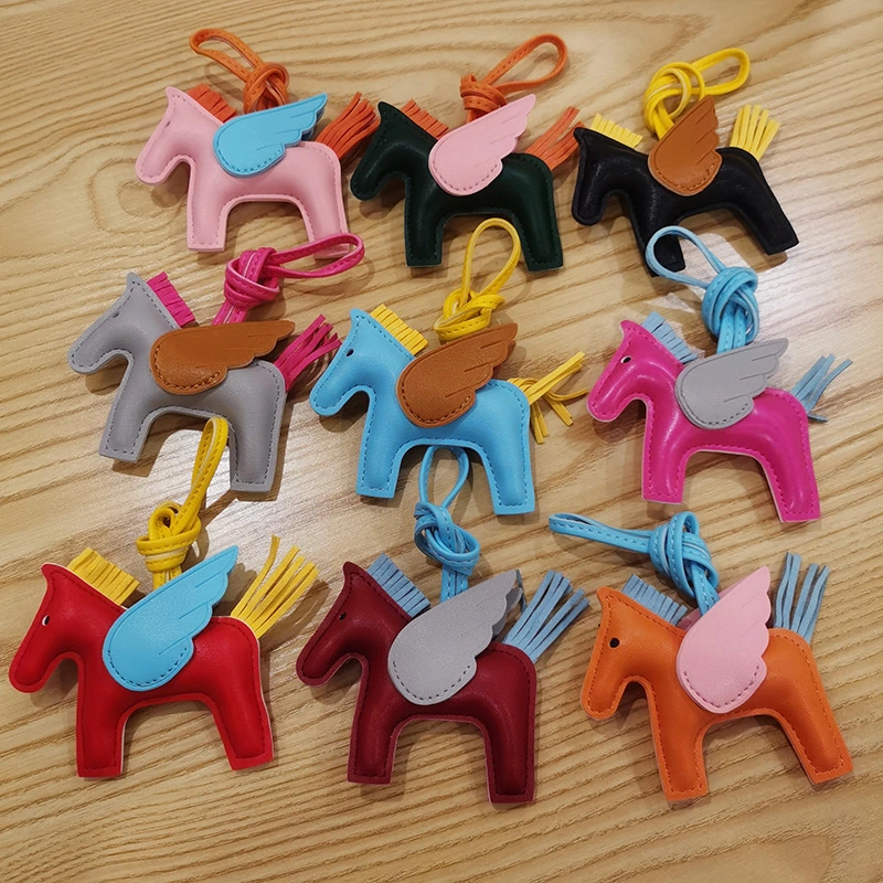 Ea115 Oran Luxary Animal Rodeo Charms Cute Key Chain Luxurious Mini Luxury Brand High Quality Handmade Leather Horse Bag Charm