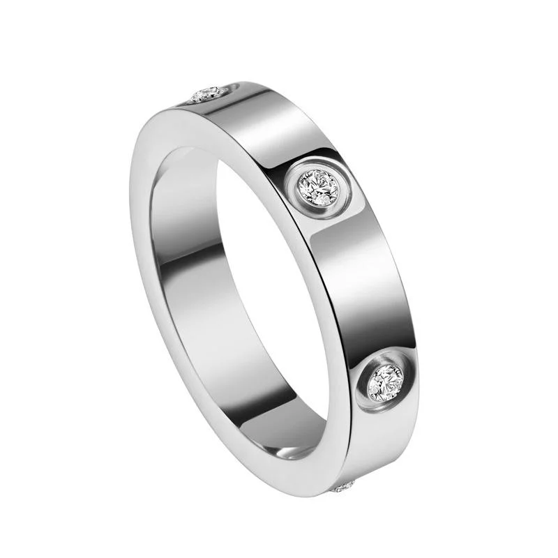 Designer High Quality Jewelry for Men Women Couple Titanium Stainless Steel Ring