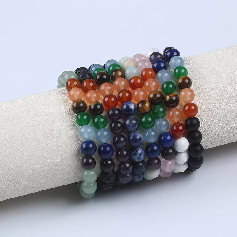 Bohemian Natural Stone Beaded Bracelet for Women Black White Couple Bracelet Jewelry